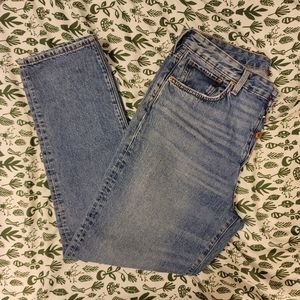 H&M high-waist blue mom jeans